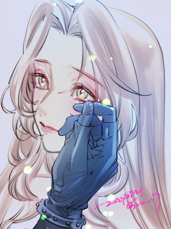 cloud strife and aerith gainsborough (final fantasy and 3 more) drawn by wakakusa-e