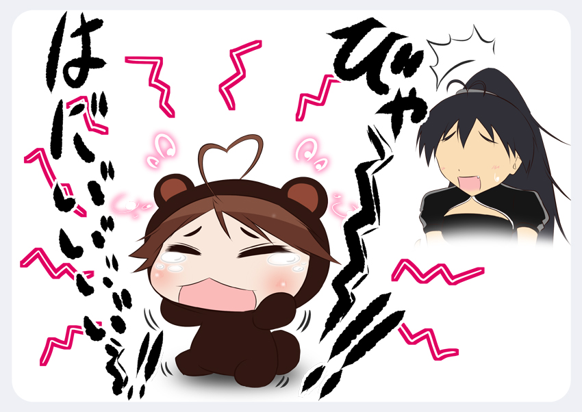 ganaha hibiki and afuu (idolmaster and 1 more) drawn by chelsea_masa