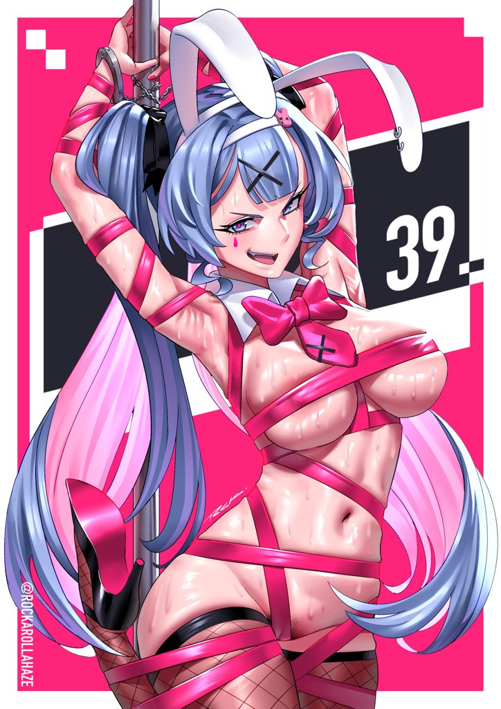 hatsune miku (vocaloid and 1 more) drawn by rockarollahaze