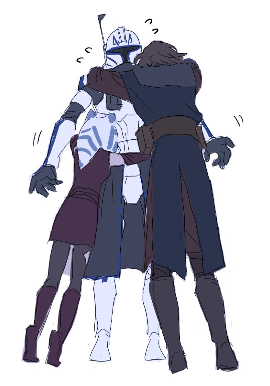 ahsoka tano, anakin skywalker, and captain rex (star wars and 1 more) drawn by 0109_(artist)