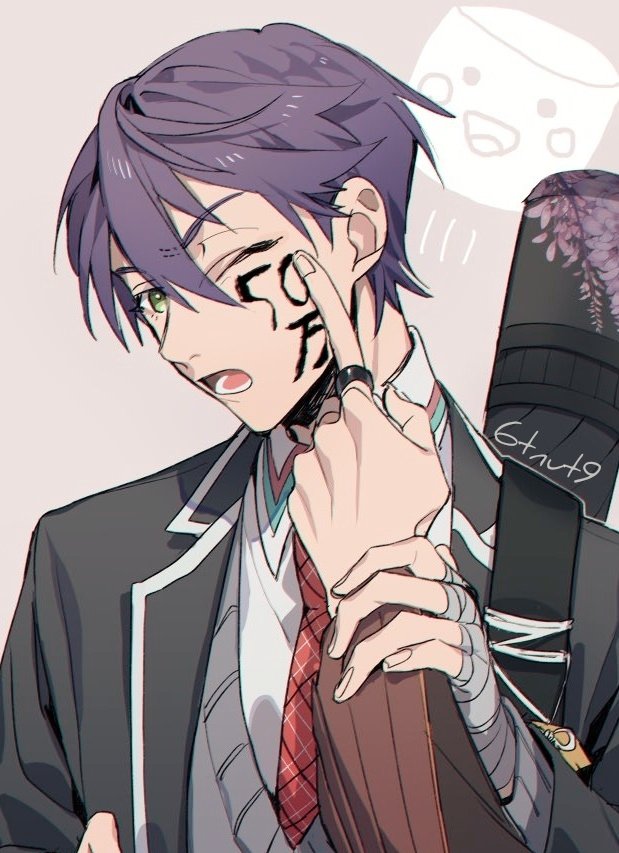 kenmochi touya and fushimi gaku (nijisanji) drawn by 6tnut9