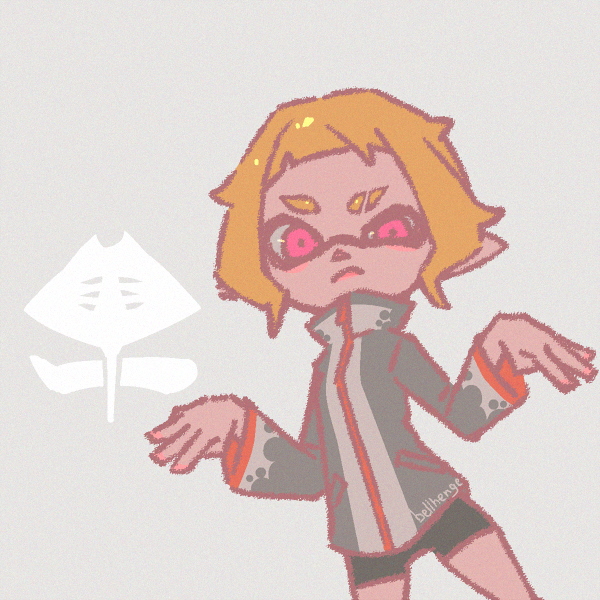 inkling player character, inkling girl, and big man (splatoon and 1 more) drawn by bellhenge