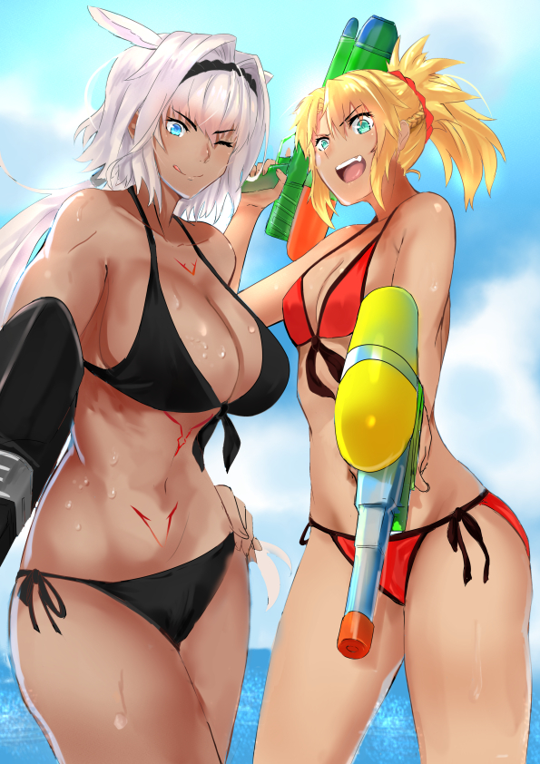 mordred and caenis (fate and 1 more) drawn by jikihatiman