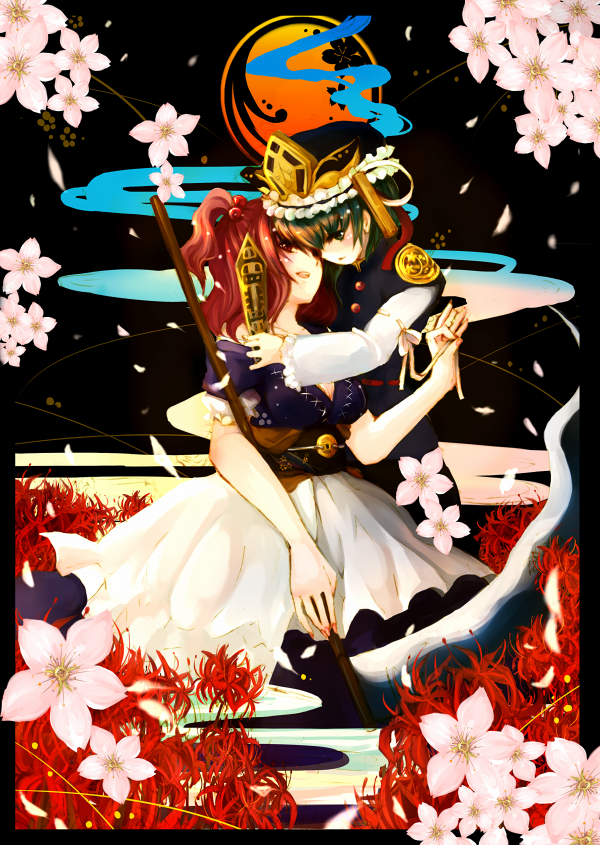 shiki eiki and onozuka komachi (touhou) drawn by hanada_hyou
