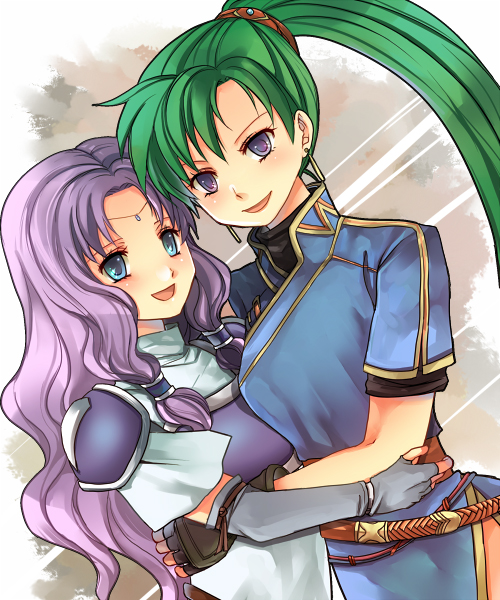 lyn and florina (fire emblem and 1 more) drawn by kariu