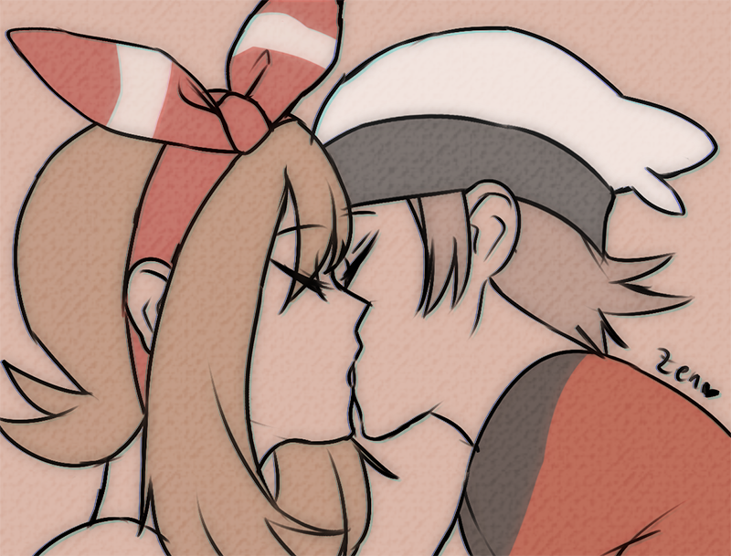 may and brendan (pokemon and 1 more) drawn by zenika_(josubae)