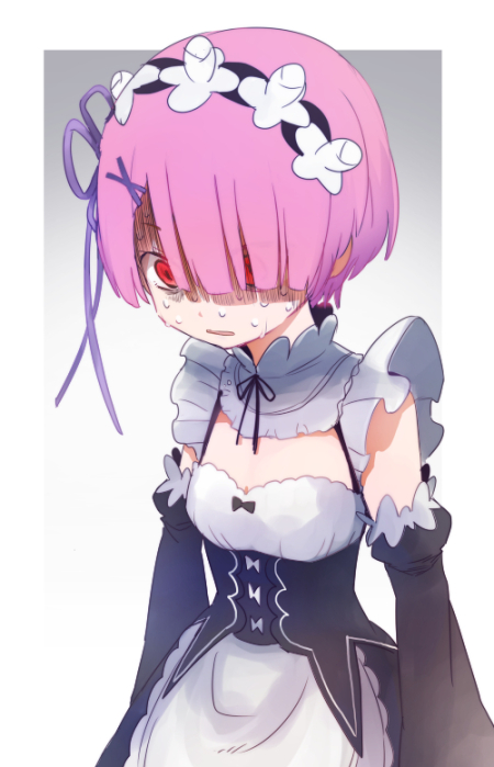 ram (re:zero kara hajimeru isekai seikatsu) drawn by shake_sawa