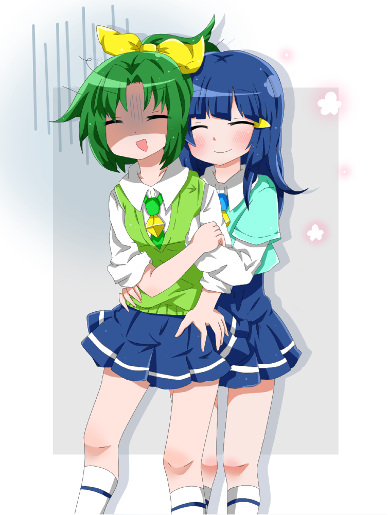 midorikawa nao and aoki reika (precure and 1 more) drawn by kyapinetzu
