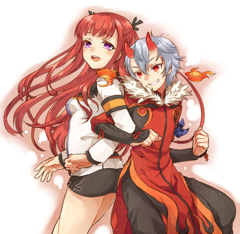 arca and kagerou (summon night and 1 more) drawn by irouha