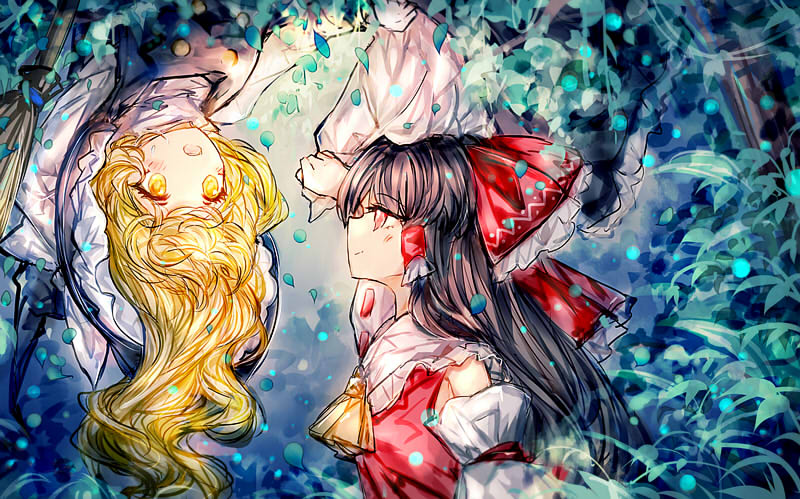 hakurei reimu and kirisame marisa (touhou) drawn by sanuo