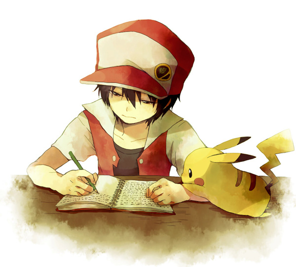 pikachu, red, and pixiv red (pokemon and 1 more) drawn by hana_(mew)
