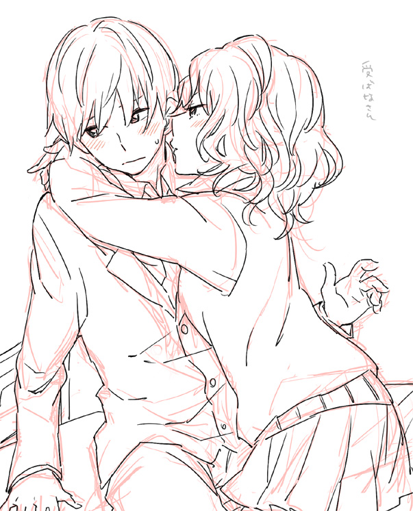 tanamachi kaoru and tachibana jun'ichi (amagami) drawn by pe88y_(yu_tsugirls)