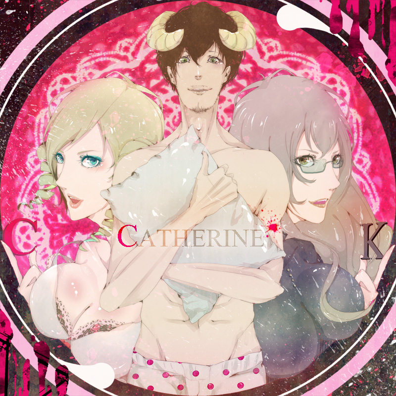 catherine, katherine mcbride, and vincent brooks (catherine) drawn by endou_(pixiv_1525453)
