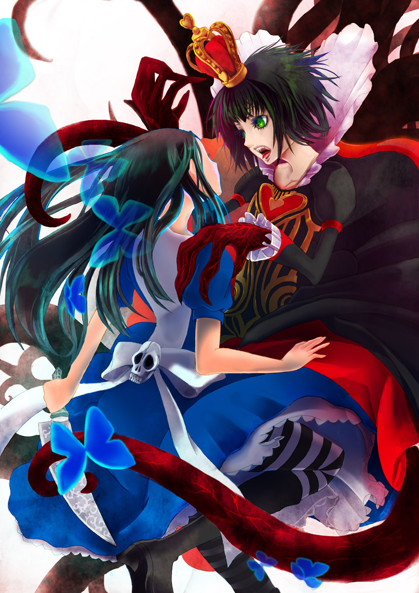 alice liddell and queen of hearts (american mcgee's alice and 1 more) drawn by gin_ji