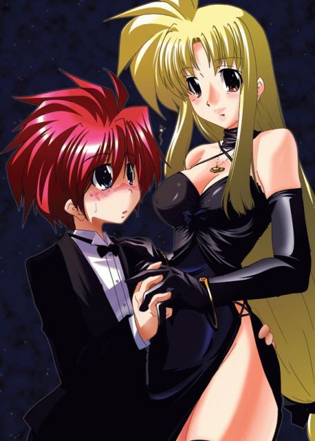fate testarossa and erio mondial (lyrical nanoha and 1 more)