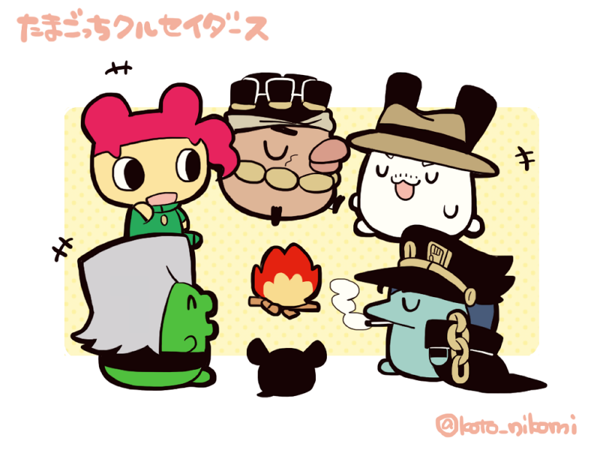 joseph joestar, kujo jotaro, kakyoin noriaki, jean pierre polnareff, mohammed avdol, and 6 more (jojo no kimyou na bouken and 2 more) drawn by kotorai