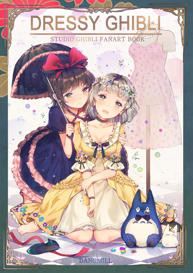 kiki, totoro, sophie hatter, chibi totoro, and chuu totoro (studio ghibli and 3 more) drawn by dangmill