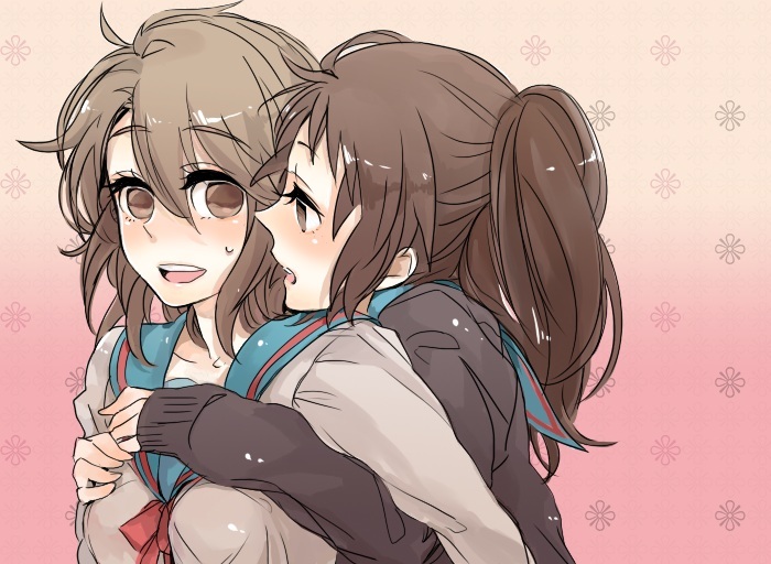 kyonko and koizumi itsuki (suzumiya haruhi no yuuutsu) drawn by chashibu