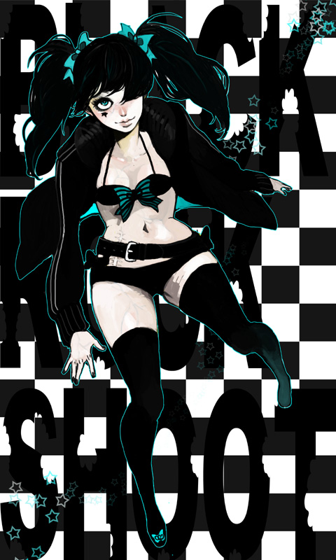 black rock shooter (black rock shooter) drawn by him