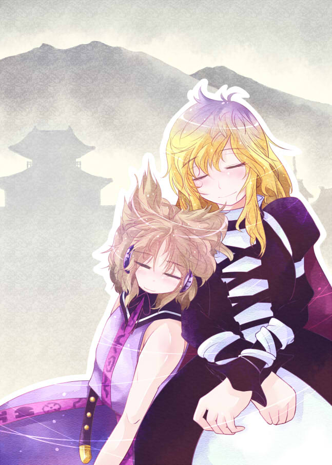 hijiri byakuren and toyosatomimi no miko (touhou) drawn by ayumi_tooru