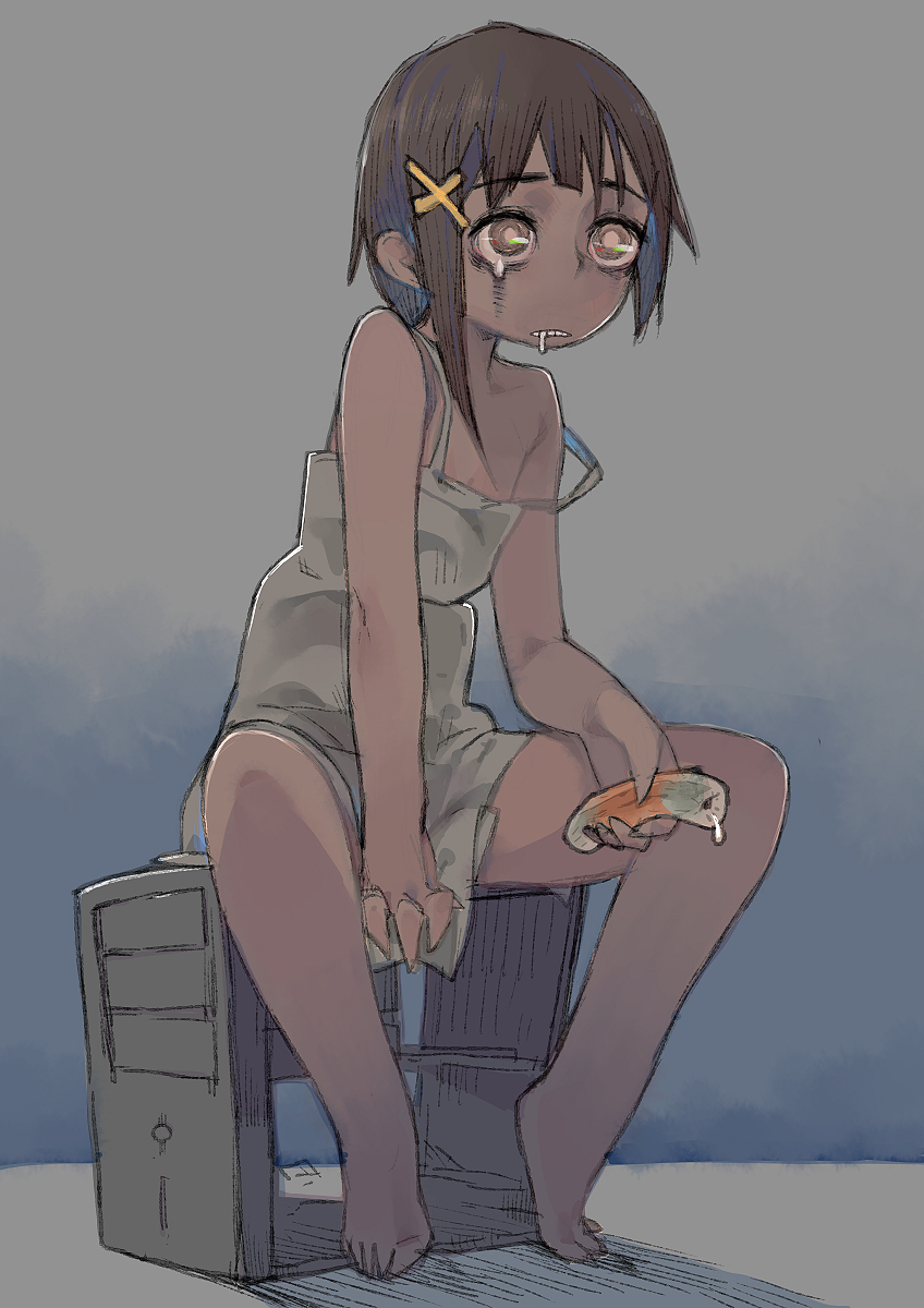 iwakura lain (serial experiments lain) drawn by umezawa_michiko