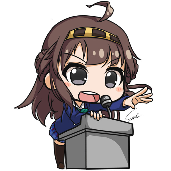 kongou (kantai collection and 2 more) drawn by carillus