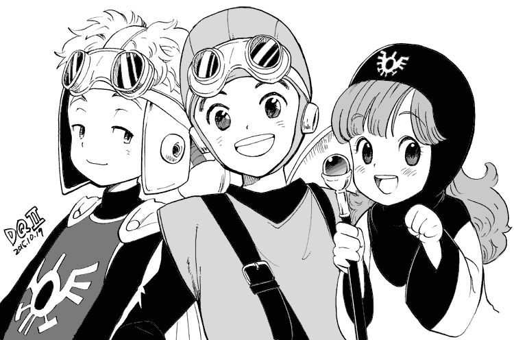princess of moonbrook, prince of lorasia, and prince of samantoria (dragon quest and 1 more) drawn by mitsuharu_nene