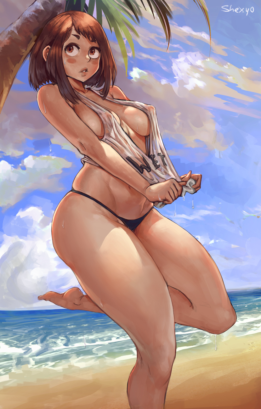 uraraka ochaco (boku no hero academia) drawn by shexyo