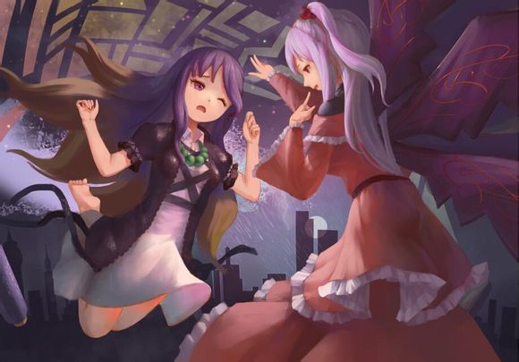 hijiri byakuren and shinki (touhou and 1 more) drawn by yanmenglong1999