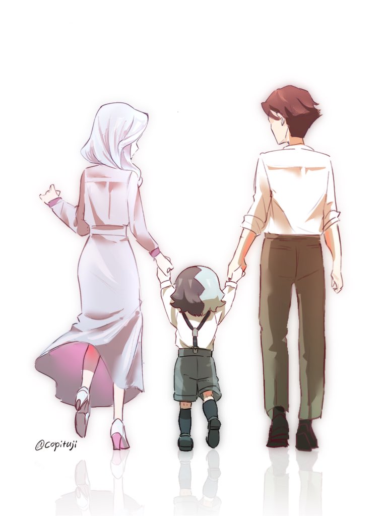 amethio, cervantis, and amethio's mother (pokemon and 1 more) drawn by copituji