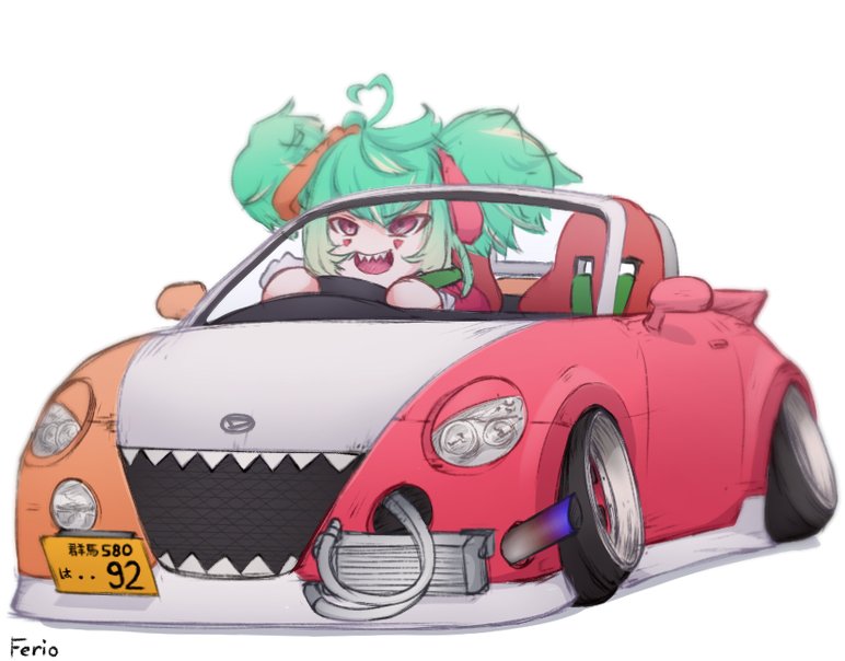 coni confetti (idol corp and 1 more) drawn by ferio_(speedtribe)