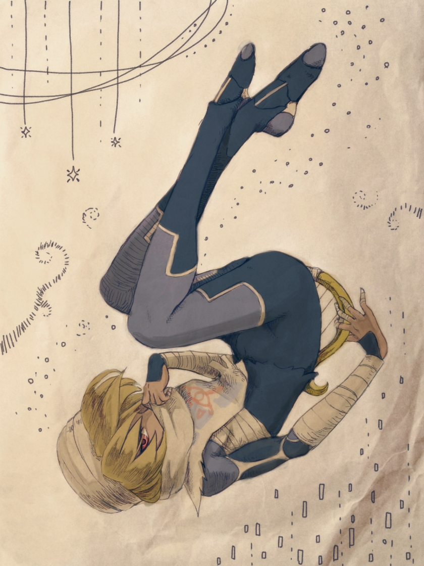 sheik (the legend of zelda and 1 more) drawn by goma_tonbi