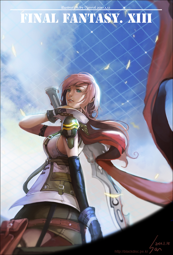 lightning farron (final fantasy and 1 more) drawn by nawol