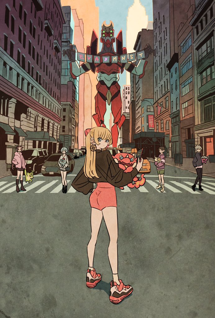 souryuu asuka langley, ayanami rei, ikari shinji, nagisa kaworu, makinami mari illustrious, and 1 more (neon genesis evangelion and 2 more) drawn by takeuchi_ryousuke