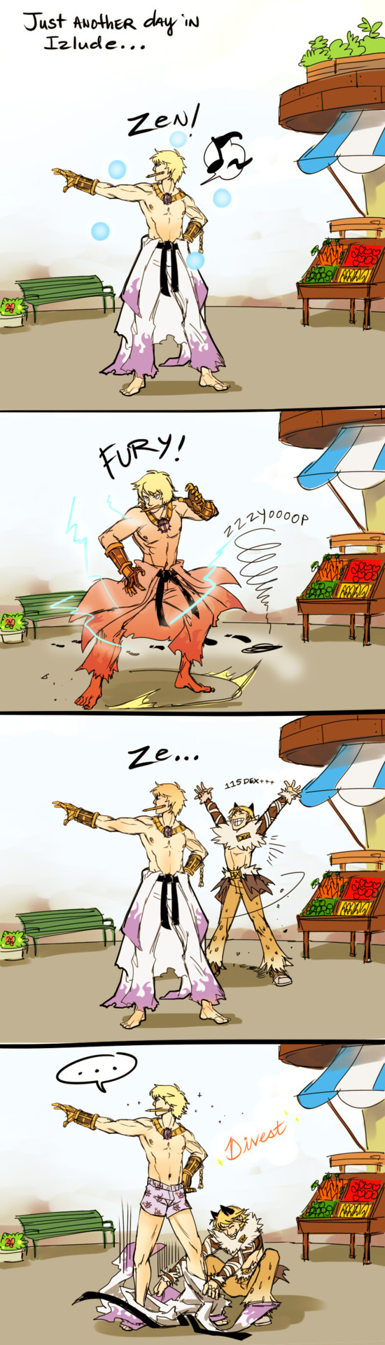 sura and shadow chaser (ragnarok online) drawn by wasabu
