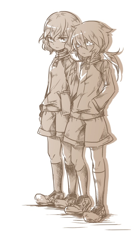 kirino ranmaru and shindou takuto (inazuma eleven and 1 more) drawn by ticktack_chicken