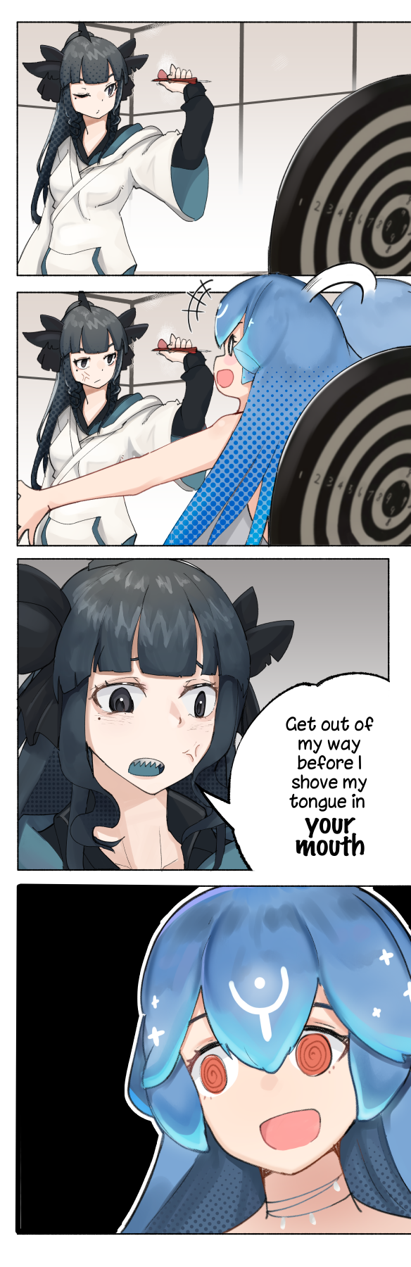 bao and artemis of the blue (indie virtual youtuber and 2 more) drawn by kitanxjk