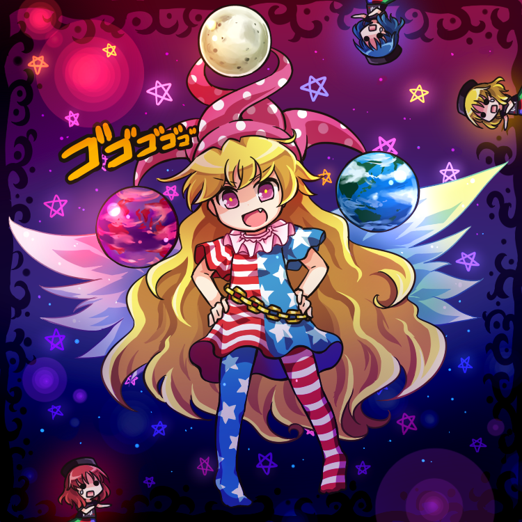 clownpiece and hecatia lapislazuli (touhou) drawn by pote_(ptkan)