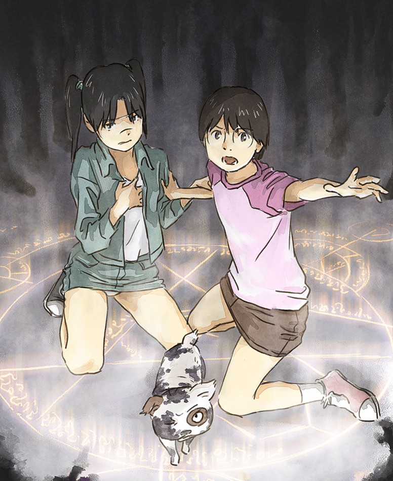 amasawa yuuko, okonogi yuuko, and densuke (dennou coil) drawn by tnt_(aaaazzzz)