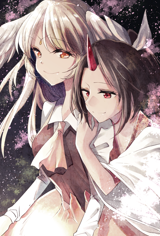 konngara and kikuri (touhou) drawn by katayama_kei