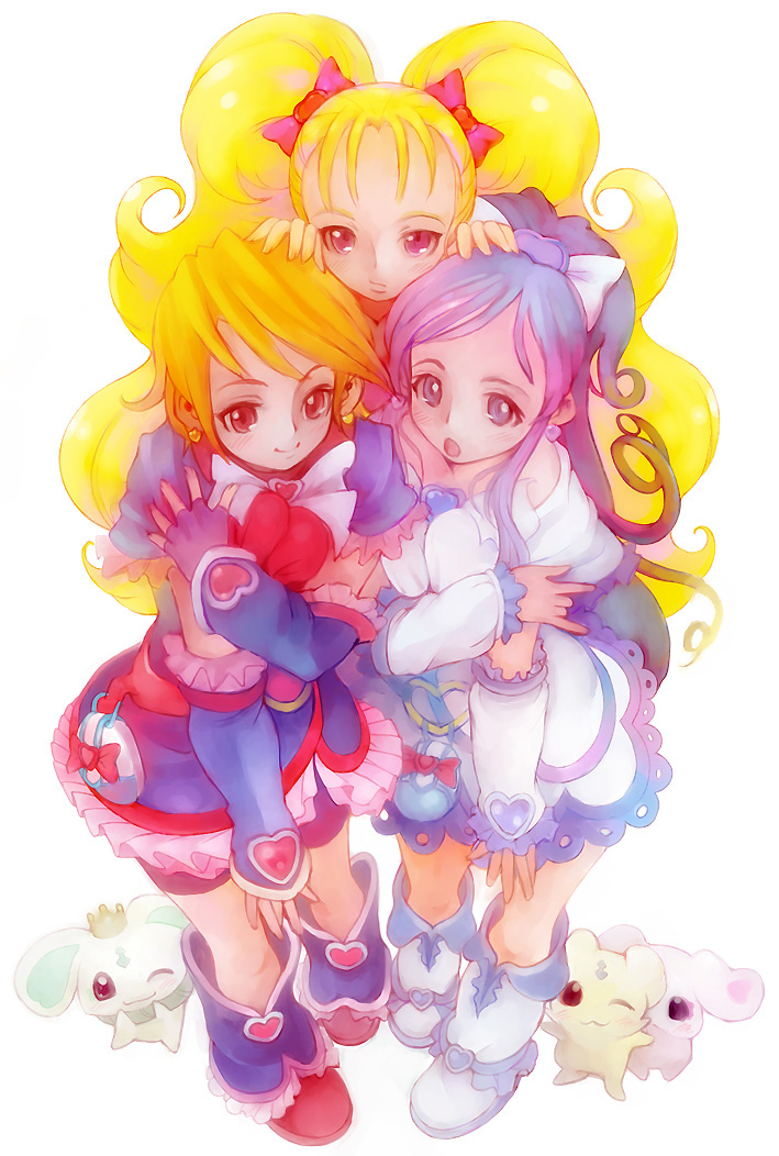 misumi nagisa, yukishiro honoka, cure black, cure white, kujou hikari, and 4 more (precure and 2 more)