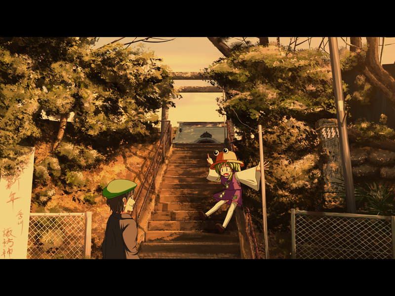 moriya suwako and zun (touhou) drawn by ryogo