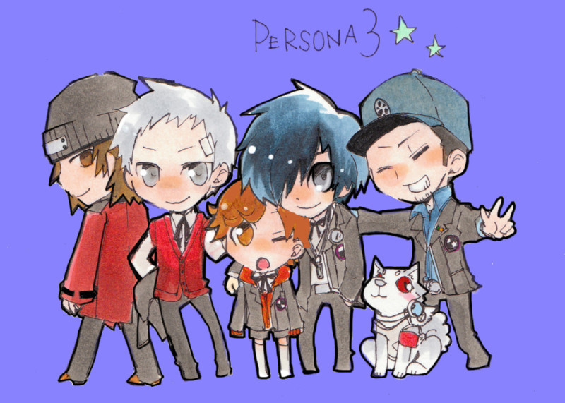 yuuki makoto, sanada akihiko, aragaki shinjirou, iori junpei, amada ken, and 1 more (persona and 1 more) drawn by kakao-kaka