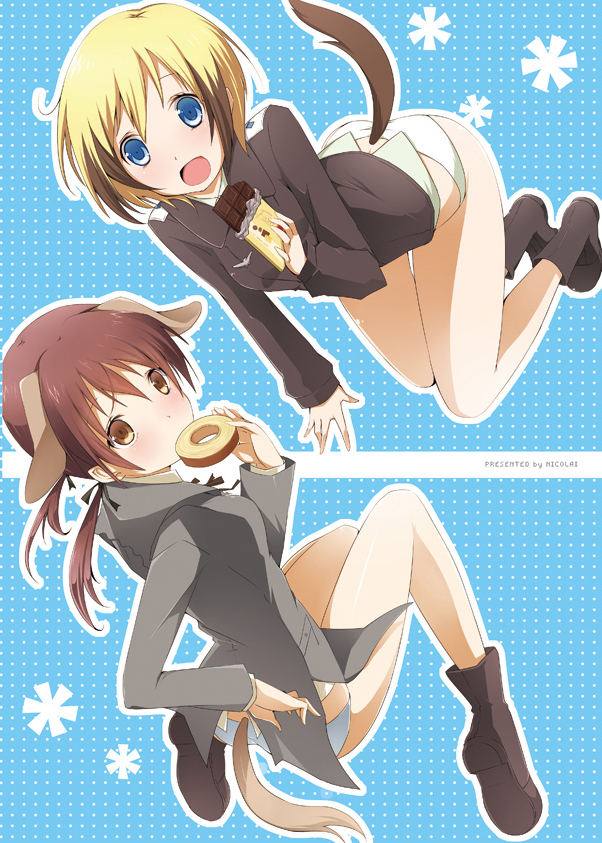 erica hartmann and gertrud barkhorn (world witches series and 1 more) drawn by orico_(nicolai)