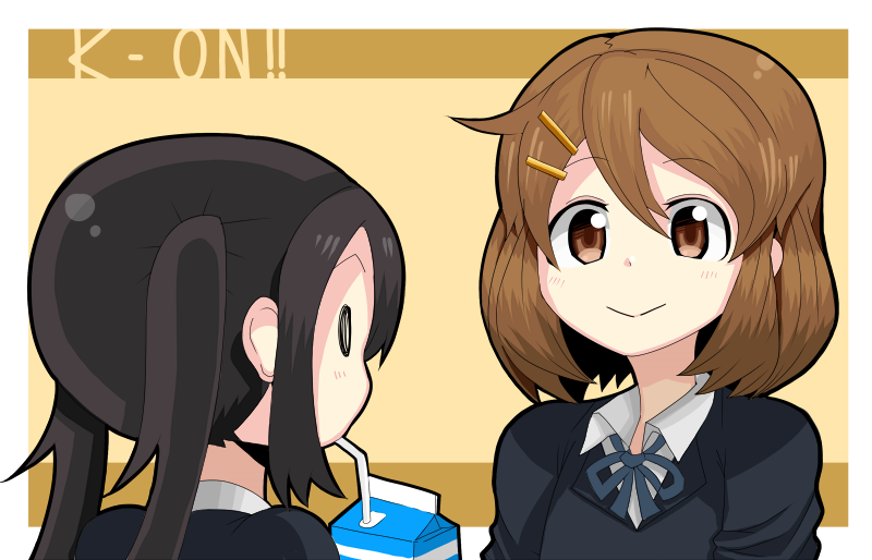 nakano azusa and hirasawa yui (k-on!) drawn by kuzu_kow
