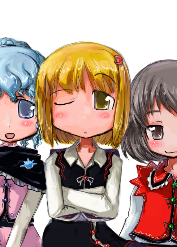 lunasa prismriver, merlin prismriver, and lyrica prismriver (touhou) drawn by tao_(kadoya)