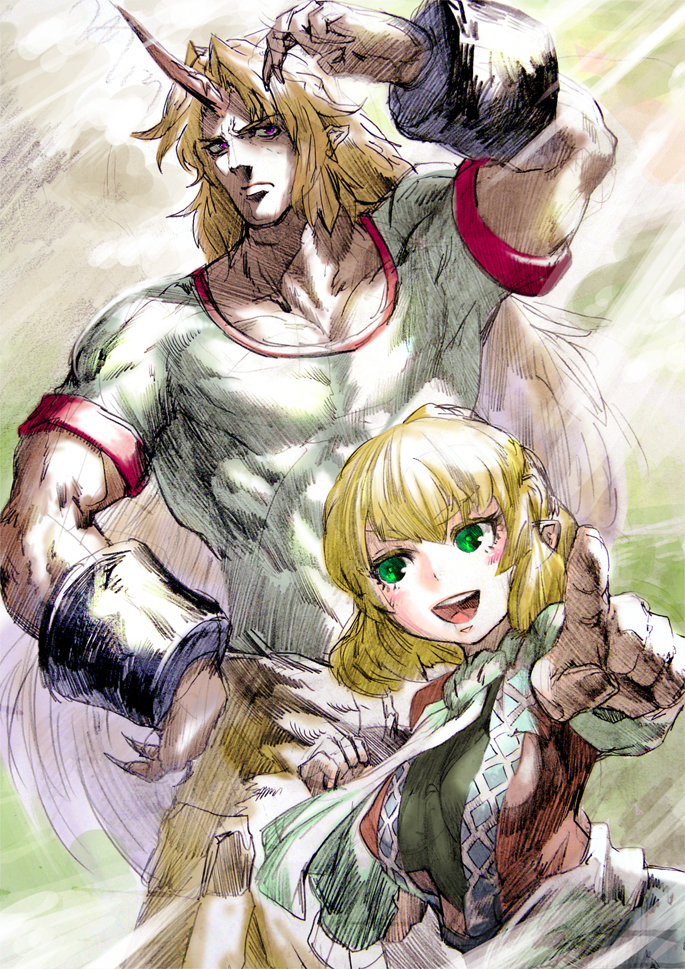 mizuhashi parsee and hoshiguma yuugi (touhou) drawn by gibagiba