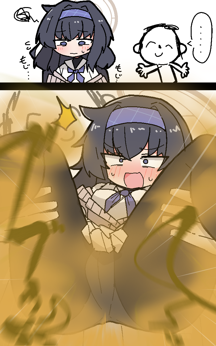 sensei, doodle sensei, and ui (blue archive) drawn by yy_denka