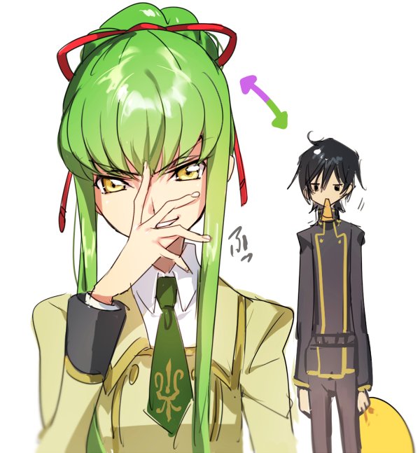 c.c. and lelouch vi britannia (code geass and 1 more) drawn by creayus