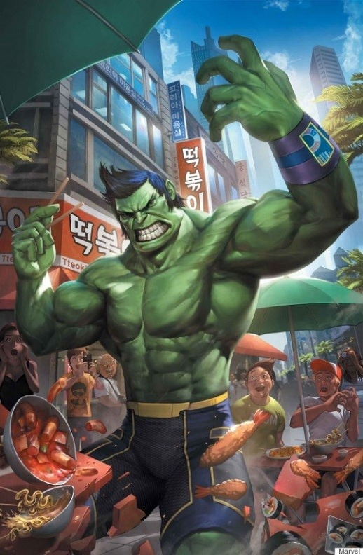 hulk and amadeus cho (marvel) drawn by woo_chul_lee
